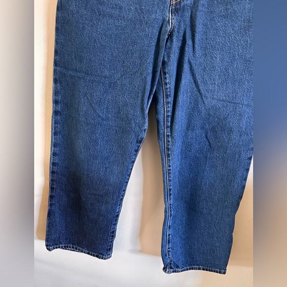 Levis Premium Ribcage Straight Ankle Women's Size 30 Jean Dark Wash Button Fly - Picture 7 of 10